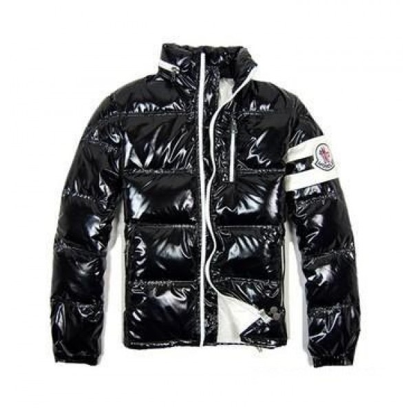 Moncler Nero Mock Uomo Collar Slash semplice Cappotti uscita